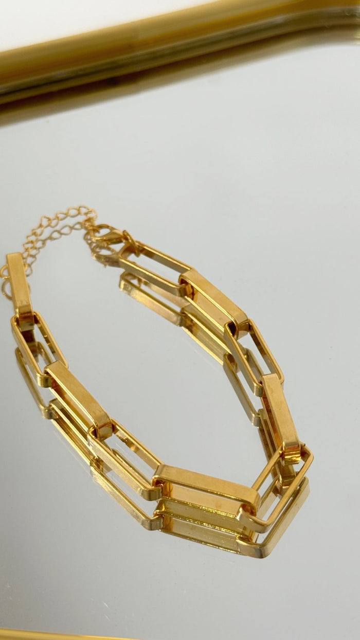 Pulseira Cart Alongada Folheado