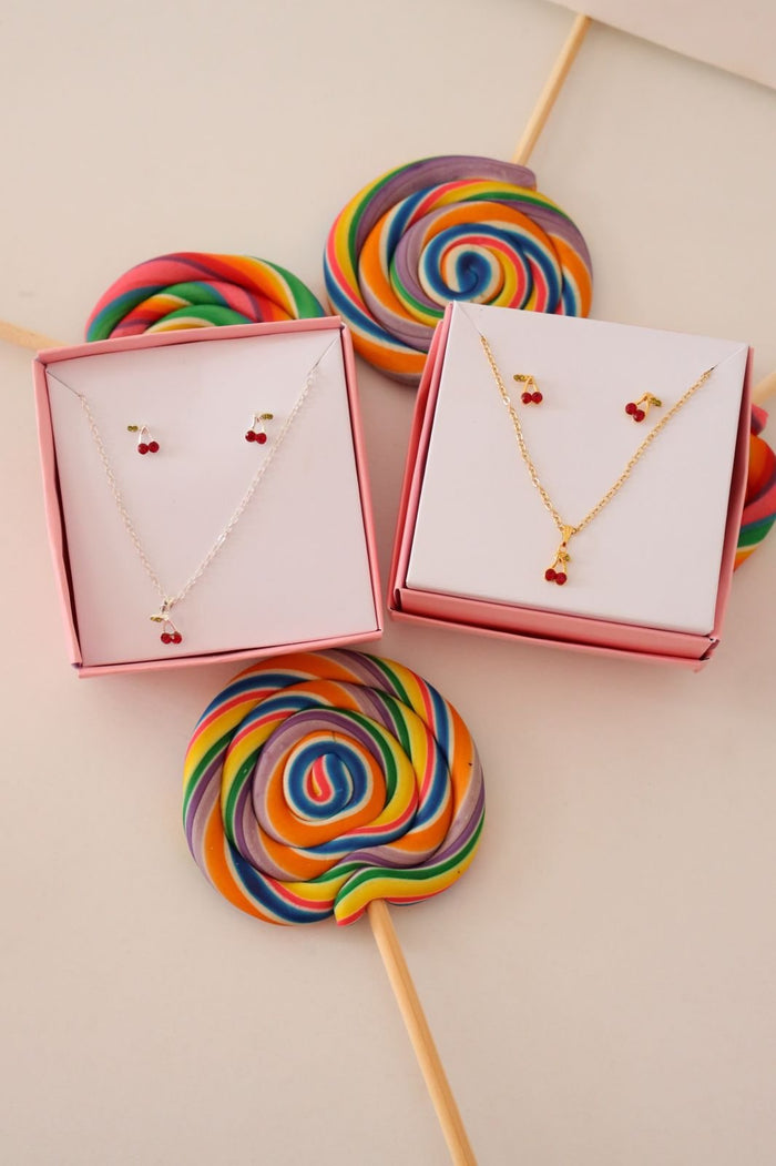 Conjunto Cerejinha Infantil Folheado Folheado