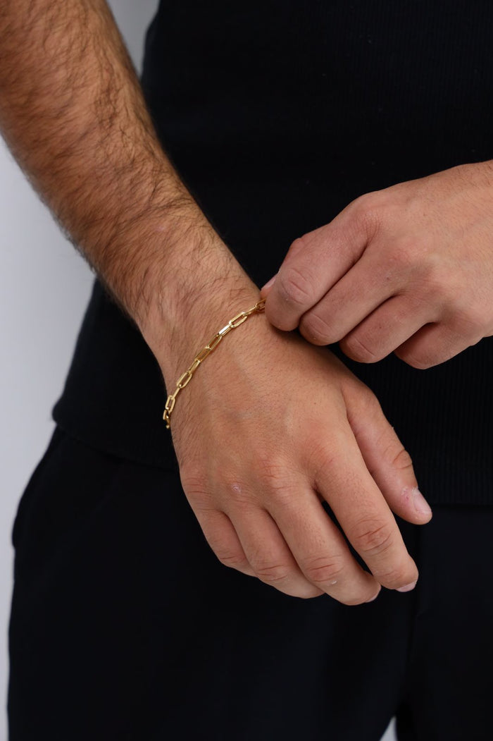 Pulseira Masculina Cart Gold Semi Jóia