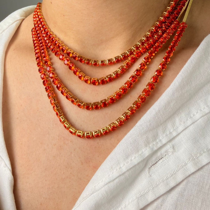 Colar Choker Riviera Aperol Semi Joia Dourado