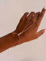 Pulseira de mão lisa com zircônia cravejadas Semi joia 1