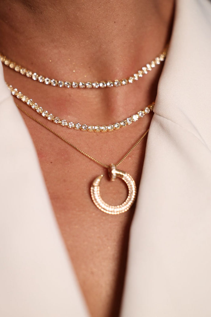 Colar Choker Riviera Cristal Semi Joia