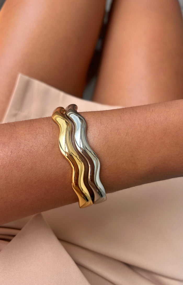 Bracelete onda gold Semi Jóia
