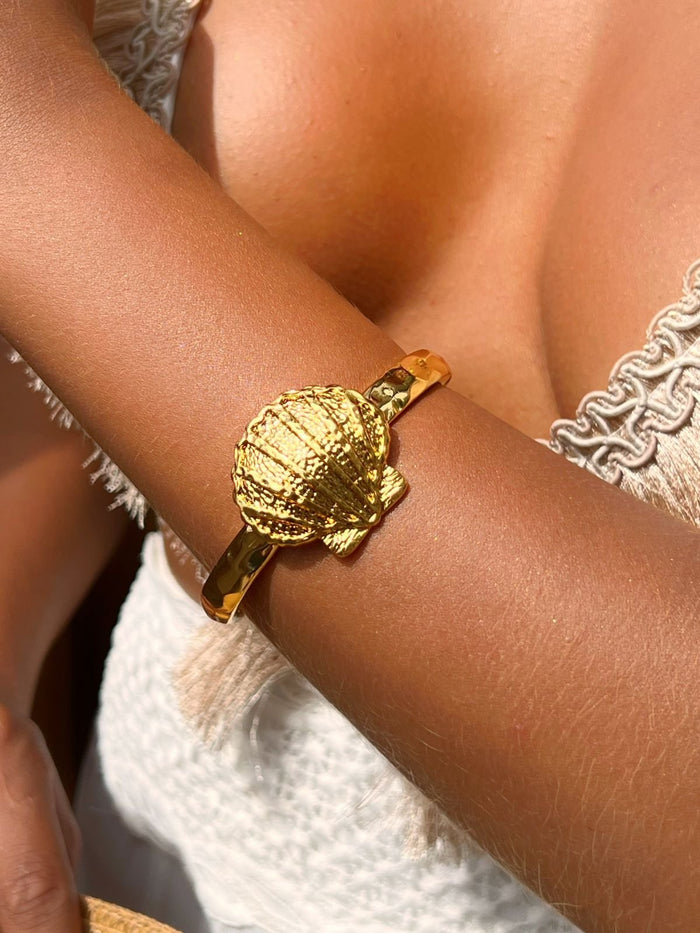 Bra26 Bracelete concha Semi jóia