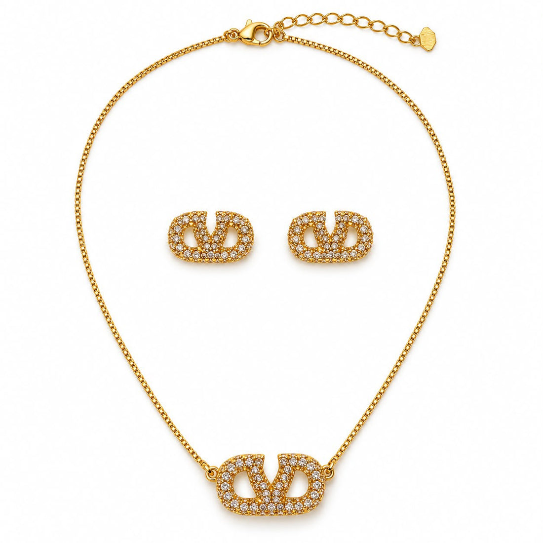 Conjunto Colar e Brinco Valem Folheado