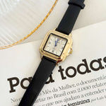 Relógio Luvre Quadrado com Pulseira em Couro 3