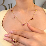 Conjunto Coração com Zircônias Cravejadas Semi Joia 14