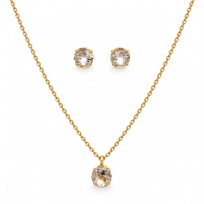 Conjunto Ponto de Luz Corrente Cadeado Semi Joia