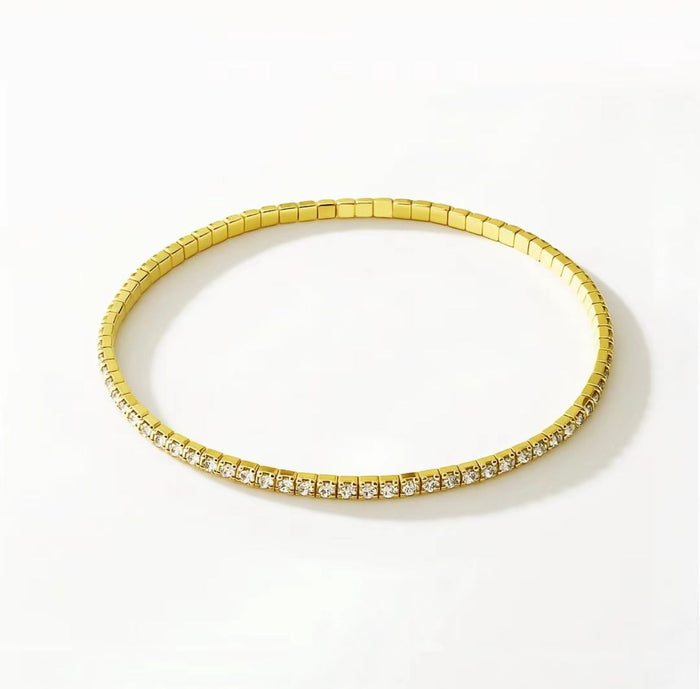 Pulseira Riviera Cristal Folheada