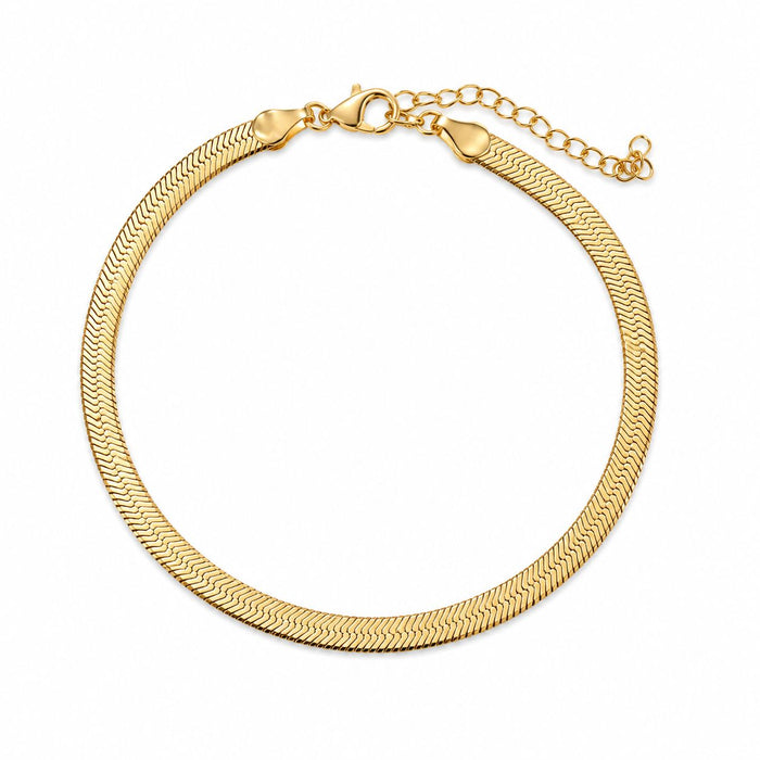 Pulseira Fita Lisa Folheada a Ouro 18K