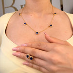 Conjunto Coração com Zircônias Cravejadas Semi Joia 4