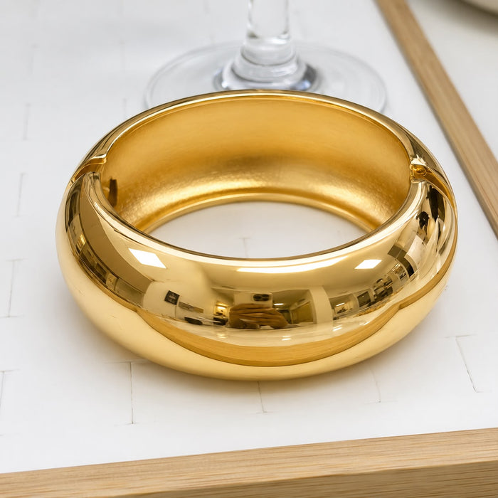 Bracelete Gold Liso Folheado