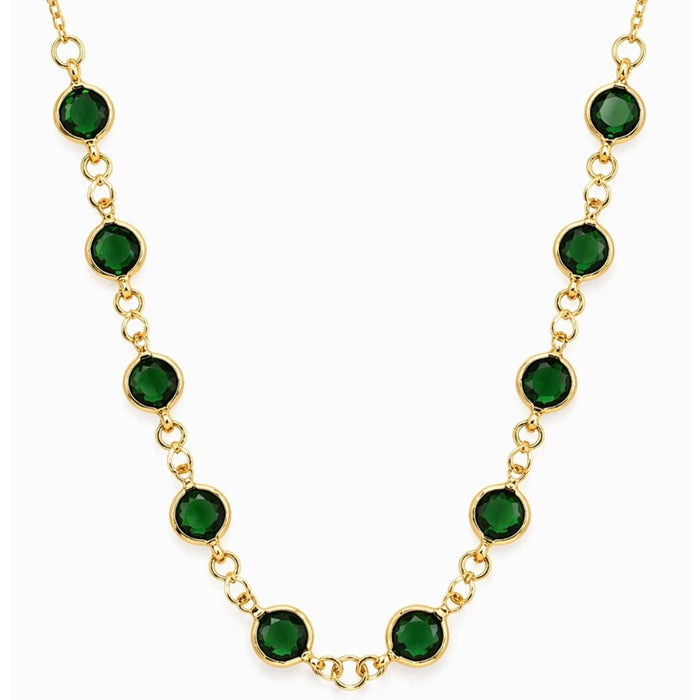 Colar Choker Cristal Tiff Verde Semi Joia