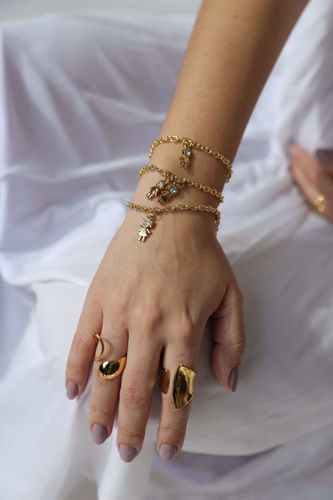 Pulseira Filho em Semi Joia Banhado á OURO