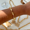 Bra23 Bracelete torcido Semi jóia