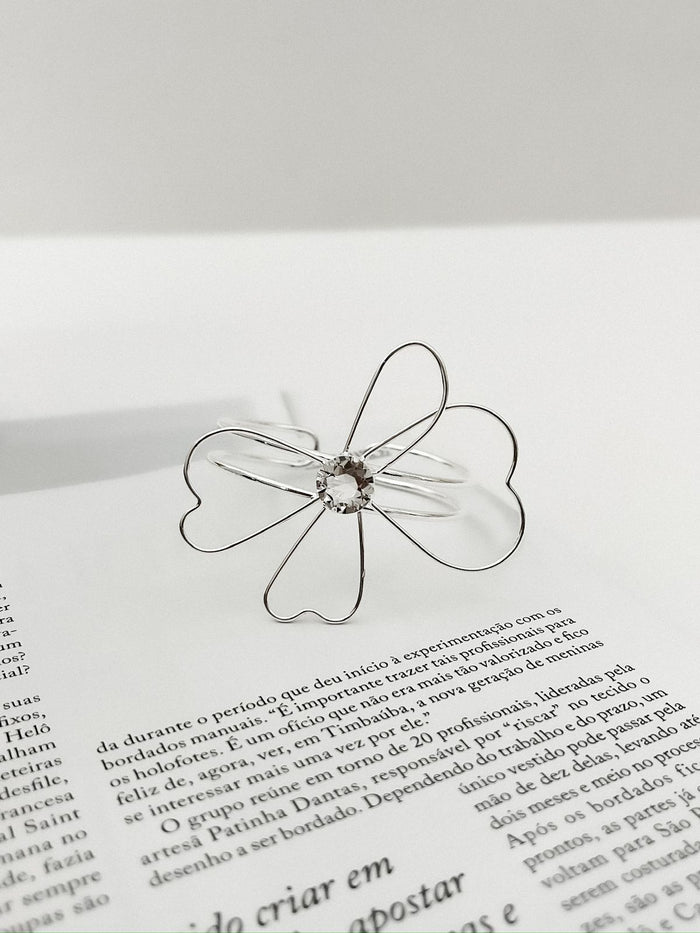 Bracelete flor fio Semi jóia