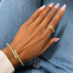Kit Bracelete e Anel Ajustável Cobra com Zircônias Cravejadas Semi Joia 2