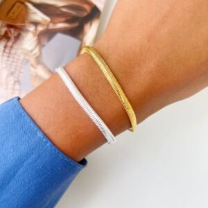PUL27 Pulseira Malha Semi Joia - Imagem 1