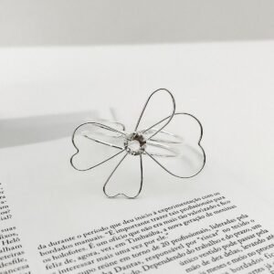 BRA41 Bracelete flor fio Semi jóia - Imagem 1