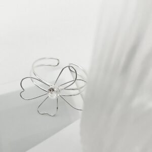 BRA41 Bracelete flor fio Semi jóia - Imagem 2