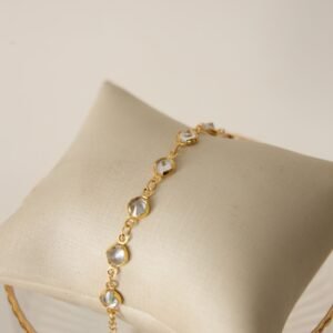 PUL183 Pulseira TF Cristal Folheado á OURO18K - Imagem 1