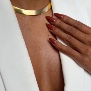 Colar Choker Aro Lisa em Semi Joia Banhado á OURO - Imagem 1