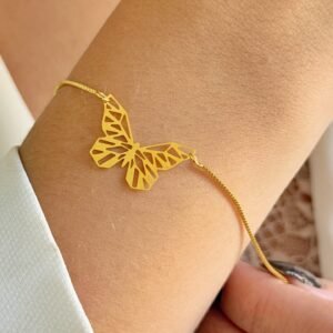 Pulseira Borboleta Folheado á Ouro18k - Imagem 1