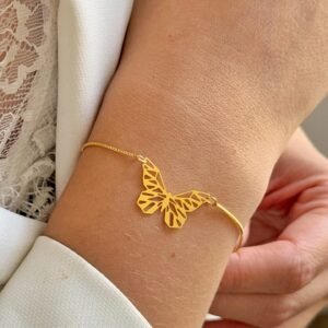 Pulseira Borboleta Folheado á Ouro18k - Imagem 2