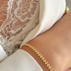 Pulseira Riviera Minimalista Folheado á OURO18k - Imagem 3