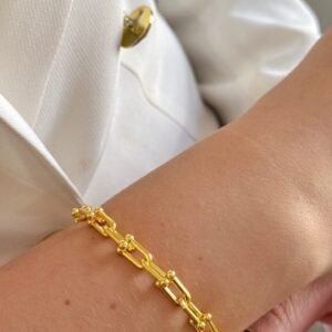 PUL214 Pulseira Insp TF Folheado á OURO18k - Imagem 1