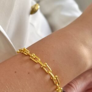 PUL214 Pulseira Insp TF Folheado á OURO18k - Imagem 2