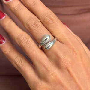 Anel Duo Brilho Ajustável  Folheado a Ouro 18K ou Prata - Imagem 3