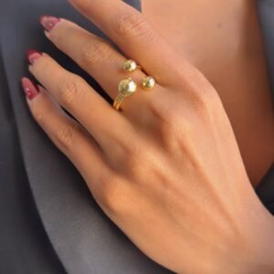 Anel Tríade Ajustável Folheado a Ouro 18K ou Prata - Imagem 1