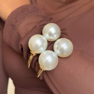 Bracelete Duplo com Pérolas Maxi  Folheado a Ouro 18K ou Prata - Imagem 1