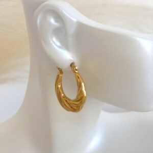 Trio de Brincos Argola Bold em Aço Inox Dourado - Imagem 2