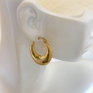 Trio de Brincos Argola Bold em Aço Inox Dourado - Imagem 4