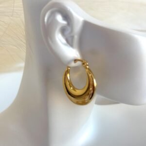 Trio de Brincos Argola Bold em Aço Inox Dourado - Imagem 6