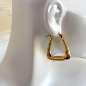 Trio de Brincos Argola Bold em Aço Inox Dourado - Imagem 7