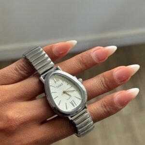 Relógio Gota Dourado ou Prateado Pulseira Flexível - Imagem 3