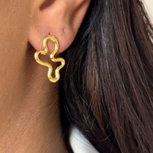 Conjunto Orgânico Minimal Gold Semi Joia - Imagem 2