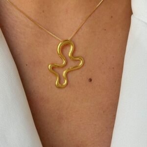 Conjunto Orgânico Minimal Gold Semi Joia - Imagem 3