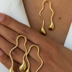Conjunto Gota Fio Orgânico Semi Joia - Imagem 1