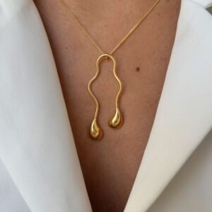 Conjunto Gota Fio Orgânico Semi Joia - Imagem 4