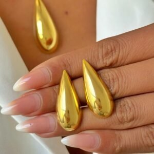 Conjunto Gota Longa Elegance Semi Joia - Imagem 1