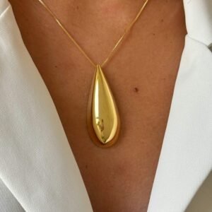 Conjunto Gota Longa Elegance Semi Joia - Imagem 3
