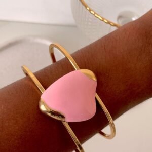 BRA203 Bracelete Organic Color Folheado á OURO - Imagem 4