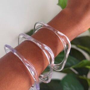 Bracelete Fio Retangular Acrílico - Imagem 2