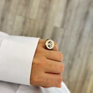 Anel Ajustável Olho com Zircônia Semi Joia